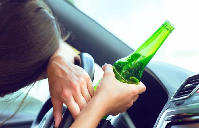 Conductora bajo los efectos del alcohol